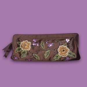 Y2K Satin Floral Sequin Clutch Bag Fairycore Downtown Girl Going Out